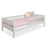 Ehrenkind® Kinderbett | Kinderbett 90x200 cm mit abnehmbaren Rausfallschutz aus...