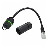 BUBEFSKD Geschirmter Wasserdichter RJ45-Stecker Für Panelmontage IP68 Cat6 8P8C Ethernet...