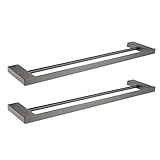 MGRAS Edelstahl Hardware Zubehör Handtuchhalter Badezimmer Handtuchstange Doppelt 60 cm...