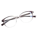 YUKANG Blaulichtfilter Brille Damen TR90 Blaulichtbrille ohne Sehstärke, Superleichte...