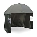 Wiltec Angelschirm 250cm mit Seitenwand und zwei Sichtfenstern Schirmzelt als...