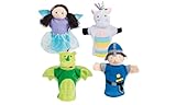 roba Handpuppenset aus Plüsch & Filz, Kasperlefiguren 4-tlg., Hand-/Kasperpuppen für...