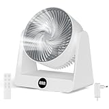 Dreamhigh® Leiser Ventilator mit Fernbedienung, 12-Geschwindigstufe 12H Timer, 90° Auto...