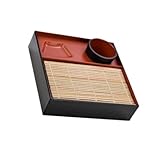 Oxtxuzdm Japanische Styles Square Nudeln Die Tablett Mit Konkaven Sauce Fächern Stabilen...