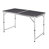Campingtisch klappbar höhenverstellbar grau – Falttisch Campingmöbel...