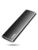 Netac 1TB SSD Extern USB 3.2 Gen 2, Externe Festplatte SSD für Laptop, TV Aufnahmen, Mac,...