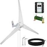 ECO-WORTHY Windturbine Generator 400W DC12V-24V mit 3 Blättern 5,6 Meilen pro Stunde...