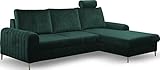 WFL GROUP Ecksofa Schlafsofa mit Bettkasten - Sofa Couch Ecksofa mit...