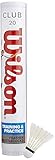 Wilson Badminton-Ball, Club 20 Shuttlecocks, 12-er Dose, 77 Grains, Weiß,...