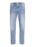 JACK & JONES Straight Leg Jeans Loose Fit Relaxed Denim Vintage Style mit Knopfleiste...