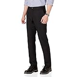 Amazon Essentials Herren Schmal geschnittene Kleiderhose mit Flacher Vorderseite, Schwarz,...