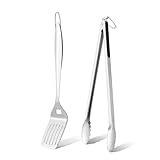 Grill Zubehör, Onader 2 Stück Edelstahl Grillbesteck Grillzubehör Set, Grillzange und...