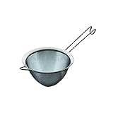 KitchenCraft Spitzsieb feinmaschig 18cm aus Edelstahl in Silber, 28 x 28 x 30 cm