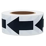 Hybsk Aufkleber schwarze Pfeile, insgesamt 500 Aufkleber pro Rolle (Schwarz)