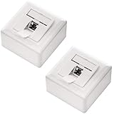 deleyCON 2x CAT6 Universal Netzwerkdose - 1x RJ45 Port - Geschirmt - Aufputz oder...