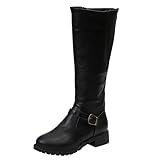 Cowboystiefel Damen, Stretch XXL Herbst Weite H Kniehohe Stiefel Winterstiefel...