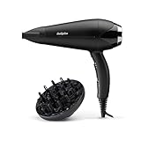 BaByliss Turbo Smooth Haartrockner – 2200 W leistungsstarker Föhn, großer Diffusor,...