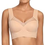 WOWENY Damen Nahtlos Spitzen BH ohne Bügel Weicher Damen Push-Up BH Gepolstert...