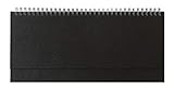 Tisch-Querkalender Balacron schwarz 2022 - Büro-Planer 29,7x13,5 cm - mit...