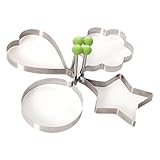 BESTonZON 4 Stück Eiförmige Form Pfannkuchenform Metall Spiegelei Kreis Frühstück...