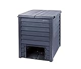 GARANTIA Thermo Wood Komposter 400 L inkl. Bodengitter Gartenkomposter Schnellkomposter