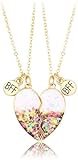 LEDSHLIU Freundschafts-Anhänger-Halsketten-Set Best Friends-Kette,...