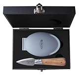 Laguiole Style de Vie Austernmesser Luxury Line, Eichenholz, mit Austernhalter