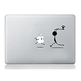 Mann mit Axt Apple Aufkleber Macbook Laptop Aufkleber Kunst Grafik Vinyl lustiges Wandbild
