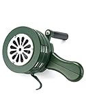 QWORK® Handkurbel Siren Küstenwachen Handsirene, 110dB Aluminiumlegierung Alarm...