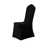 Schwarz Stretch Stuhlhussen für Esszimmer, Hotel, Zeremonie, Hochzeit, 30er Pack,...