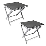 Mojawo 2er Set Garten Fußhocker zusammenklappbar Klapphocker witterungsbeständiges...