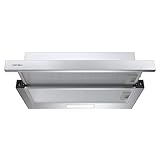 Hermitlux Dunstabzugshaube 60cm, Flachschirmhaube Abluft/Umluft mit...