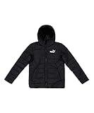 PUMA Jungen ESS Hooded Padded Jacket Gepolsterte Jacke, Schwarz, 164