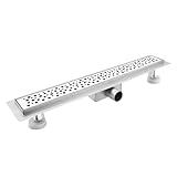 sunrik Duschrinne 60 cm, Blase Duschrinne extra flach, Edelstahl Bodenablauf...
