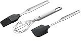 Zwilling Back-Set Twin 3er Set - Edelstahl Backpinsel, Teigschaber, Schneebesen mit...
