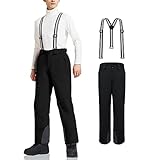 AOLI RAY Herren Skihose Snowboardhose Trägerhose Wasserdicht Gefüttert Winddicht...