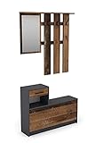 byLIVING Garderoben-Set Tamina/Kommode mit Schuhschrank + hängende Garderobe mit...