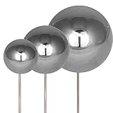 Gebrüder Lomprich Edelstahlkugel am Stab (Set : je 1 x 100mm, 130mm, 180mm)