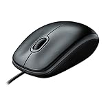 Logitech B100 Maus mit Kabel, USB-Anschluss, 800 DPI Optischer Sensor, 3 Tasten, Für...