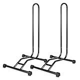 Schramm® 2 Stück Fahrradständer in schwarz oder Silber Bodenständer freistehend...