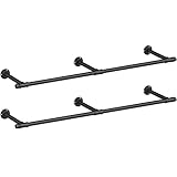 SONGMICS Kleiderstange für die Wand, Kleiderständer Wandmontage, Industrial, 2er Set,...