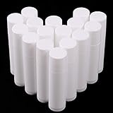 Hoiny 25 Stück Leer Kunststoff Lippenstift Tubes,Wiederverwendbar Leere Lippenpflegestift...