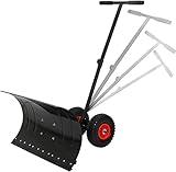 Schneeschieber Mit T-Griff, Hochleistungs-Schneeschaufel Aus Metall, Rollender...