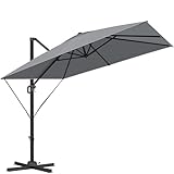 KESSER® Sonnenschirm Ampelschirm SUN XL 300 x 300 cm Inkl. Abdeckung...
