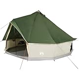 vidaXL Tipi Familienzelt 6 Personen, Campingzelt mit Netzwände, Wasserdicht...