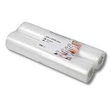 dm-folien gmbh Vakuumrollen Lebensmittel | 2 Rollen | Strukturierte Vakuumierfolie für...