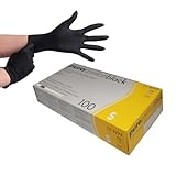Blanc HYGIENIC Nitril-Handschuhe puderfrei, schwarz, 1.000 Stk., unsteril, mit Rollrand,...