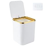 Senbaler Klein Tisch Mülleimer mit Deckel 2L,Mini Tischabfalleimer für...