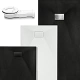 VILSTEIN Duschwanne 120x90 cm | Steinoptik, Schieferoptik | Design Duschtasse | Flach,...