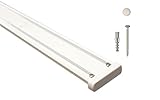 iso-design Gardinenschienen 2 läufig aus Aluminium in weiß - vorgebohrt, 400...